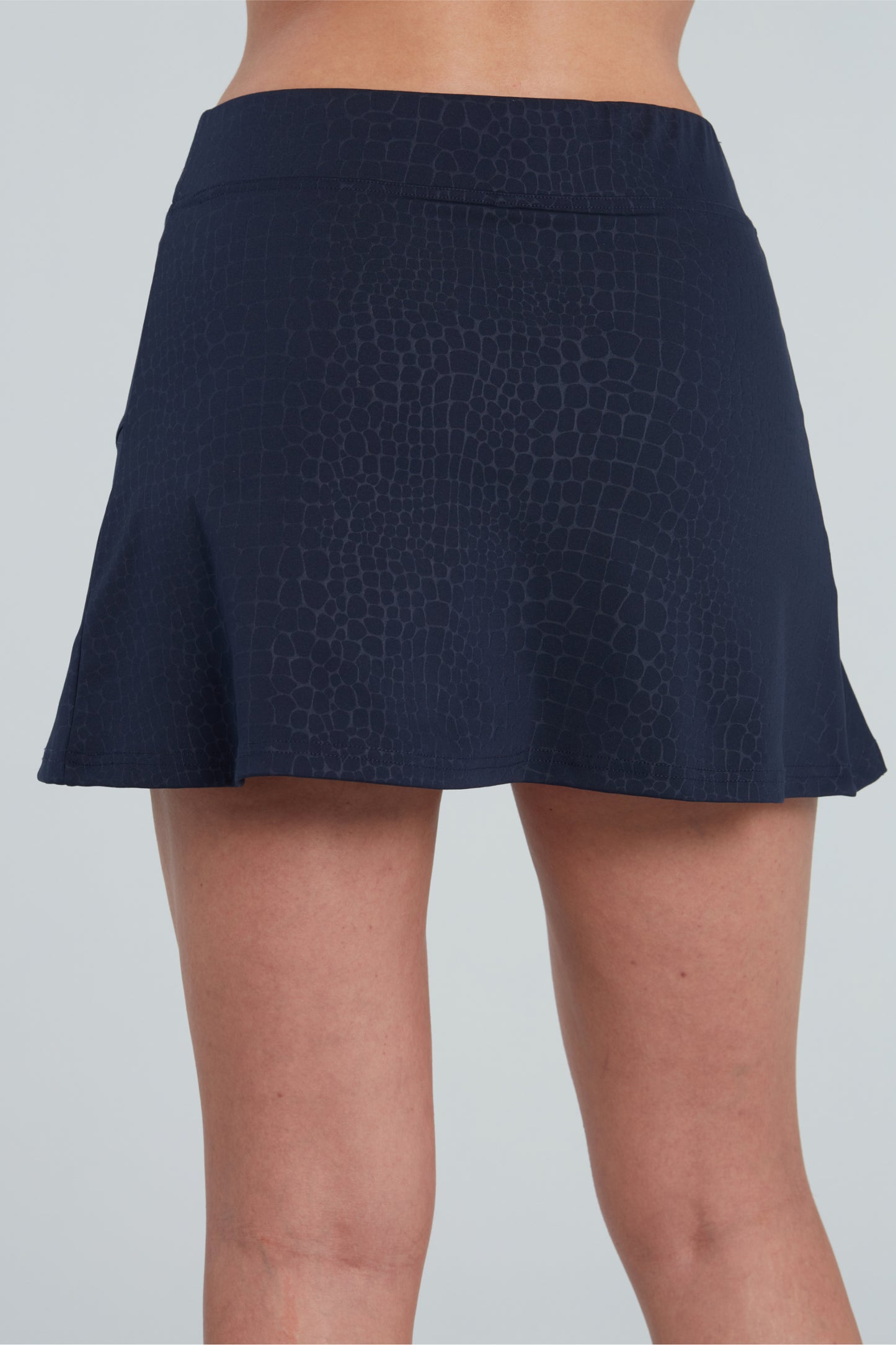 Southampton Navy Blue Tennis Skirt (Croc Print)